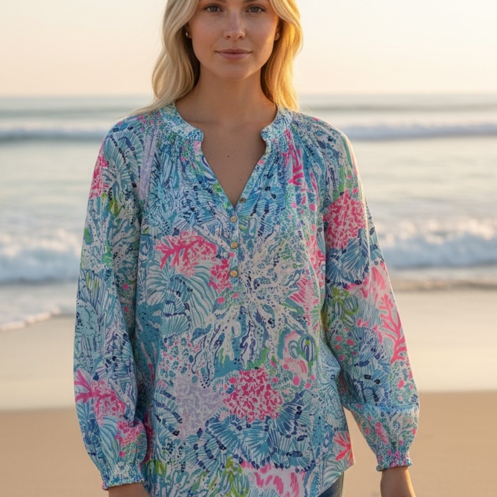 Lilly Pulitzer Elsa silk top NWT